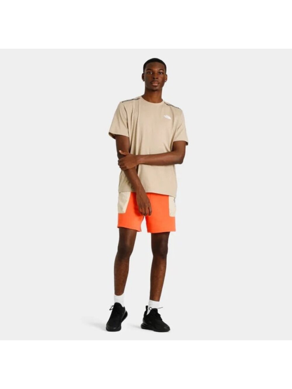 The North Face Men's L  Coordinates Fleece-Lined Utility Shorts Retro Orange New